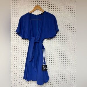 Lulu's Royal Blue Maxi Dress with Tie-Front